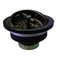 Westbrass Wing Nut Style Large Kitchen Basket Strainer in Powdercoated Flat Black D213-62